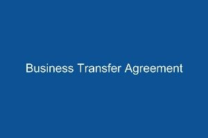 business transfer agreement